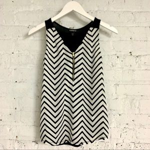 EXPRESS Black and white Tank Top